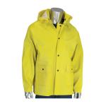PIP Flex™ Yellow 0.65mm Ribbed PVC/Polyester Hooded Rain Jacket