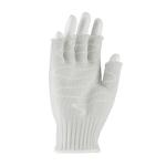 PIP Kut Gard® White Right Hand Seamless Knit Silagrip Coated Palm Antimocrobial/PolyKor Cut Resistant Gloves - Half Finger