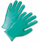 West Chester 5.5 Mil Industrial Grade Lightly Powdered Green Vinyl Gloves