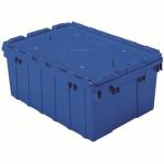 Akro-Mills Attached Lid Container, 8.5 gal, 21 1/2"L x 9"H x 15"W, Blue