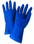 West Chester Economy 16 Mil Unlined Blue Latex Chemical Resistant Gloves