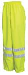 MCR Safety Luminator Class E Breathable Polyester/Polyurethane Elastic Waist Rain Pants