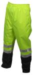 MCR Safety Luminator Lime Class E Breathable Polyester/Polyurethane Waist Rain Pants