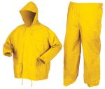 MCR Safety Challenger Yellow .18mm PVC/Nylon Light Weight Rain Suit Set