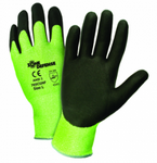 West Chester Zone Defense™ Black Nitrile Foam Palm Coated Green HPPE Gloves
