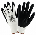 West Chester Barracuda Black Foam Nitrile Dipped White HPPE Cut Resistant Gloves