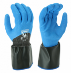 West Chester 13 Gauge 3/4 Dipped Blue Nitrile Sandy Foam Gaunlet Cuff Gloves
