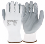West Chester PosiGrip™ Grey Flat Nitrile Palm Coated White Polyester Gloves