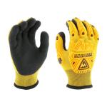 PIP Barracuda® Yellow HPT Coated Palm & Fingers Acrylic Lined Seamless Knit Nylon Gloves