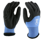 West Chester 15 Gauge Blue Nylon Liner W/ 7 Gauge Inner Acrylic Liner, Palm/Knuckle Dipped HPT Coated Gloves