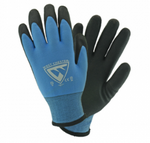West Chester 15 Gauge Blue Nylon Liner W/ 7 Gauge Inner Acrylic Liner, Palm Dipped HPT Coated Gloves