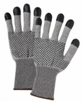 West Chester PosiGrip™ Black Nitrile Dots & Fingertips Grey String Knit Gloves