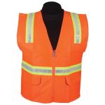 Orange Surveyor Vest with Stripe