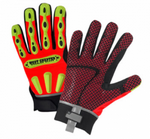 West Chester R2 Orange Safety Rigger Hook & Loop Wrist High Dexterity Gloves