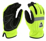 West Chester Hi-Viz Lime Positherm Slip On Water Resistant Cold Weather Gloves