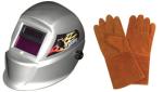 Astro Pneumatic 8075SE Solar Auto-Darkening Welding Helmet with FREE 13.5" Leather Welding Gloves