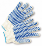 West Chester Blue PVC Block Grip White String Knit Gloves