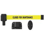 Banner Stakes Plus Wall Mount System With Yellow "Closed for Maintenance" Banner