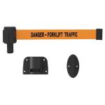 Banner Stakes Plus Wall Mount System With Orange "Danger - Forklift Traffic"  Banner