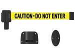 Banner Stakes Plus Wall Mount System With Yellow "Caution - Do Not Enter" Banner