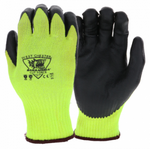 West Chester Barracuda 10 Gauge Yellow A8 Cut Resistant Black Nitrile Foam Coated Gloves