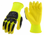 West Chester Yellow Hi-Vis Impact Protection Polyester Foam Nitrile Dipped Gloves