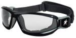 MCR Safety Reaper Clear Anti-Fog Lens Black Head Band Safety Goggles