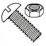 Slotted Round Head 18/8 Stainless Steel Machine Screws & Nuts Kit