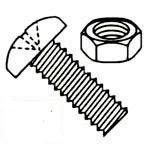 596 Pieces Phillips Pan Head with Nuts Steel Zinc Plated Machine Screws Kit