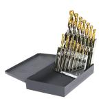 15PC TiN Tipped Drill Set 1/16-1/2 BY 32nds