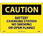 CAUTION BATTERY CHARGING STATION SIGN