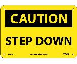 CAUTION STEP DOWN SIGN