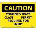 CAUTION CONFINED SPACE PERMIT REQUIRED SIGN