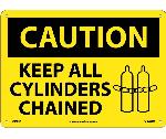 CAUTION KEEP ALL CYLINDERS CHAINED SIGN