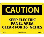 CAUTION KEEP ELECTRICAL PANEL AREA CLEAR FOR 36 INCHES SIGN