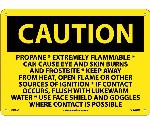 CAUTION PROPANE EXTREMELY FLAMMABLE SIGN