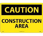 LARGE FORMAT CAUTION CONSTRUCTION AREA SIGN