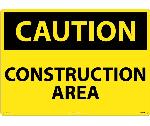 LARGE FORMAT CAUTION CONSTRUCTION AREA SIGN