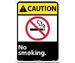 CAUTION NO SMOKING SIGN