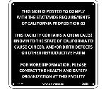 THIS FACILITY CONTAINS A CHEMICAL CALIFORNIA  PROPOSITION 67