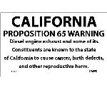 CALIFORNIA PROPESITION 65 WARNING CALIFORNIA  PROPOSITION 70