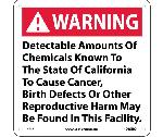 WARNING DETECTABLE AMOUNTS OF CHEMICALS CALIFORNIA  PROPOSITION 71