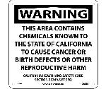 WARNING THIS AREA CONTAINS CHEMICALS CALIFORNIA  PROPOSITION 77