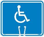 SAFETY CONE HANDICAPPED SIGN