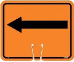 SAFETY CONE LEFT ARROW SIGN