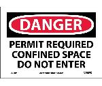 DANGER CONFINED SPACE PERMIT REQUIRED SIGN