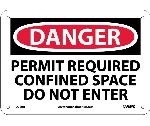 DANGER CONFINED SPACE PERMIT REQUIRED SIGN