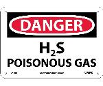 DANGER H2S POISONOUS GAS SIGN