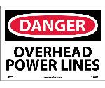 DANGER OVERHEAD POWER LINES SIGN