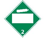 2 GASES, POISON, FLAMMABLE & NON-FLAMMABLE BLANK PLACARD SIGN